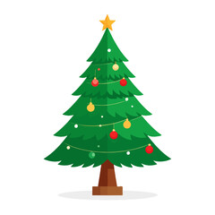 Fototapeta premium christmas tree vector illustration