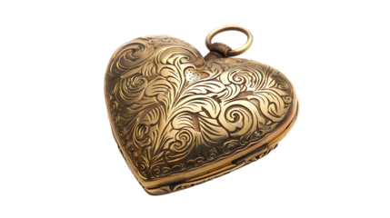 Isolated Heart-Shaped Jewelry on white background