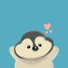 Cute penguin cartoon