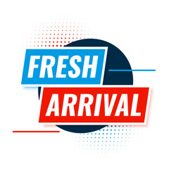 fresh arrival promo template with halftone effect