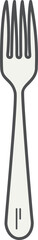 Vector illustration of a fork