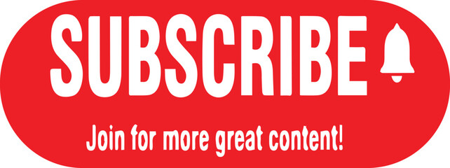 Red subscribe button with bell icon 
