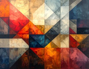 Abstract geometric pattern of triangles