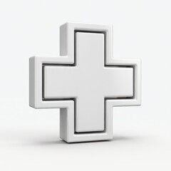 Obraz premium Healthcare symbol for medical services studio setting graphic design minimalist environment front view health concept