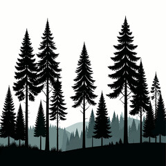 Fototapeta premium christmas trees background