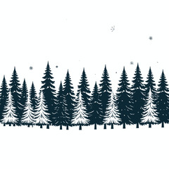 Fototapeta premium winter landscape with trees