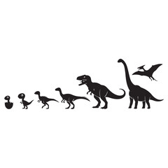 dinosaur vector with growth concept