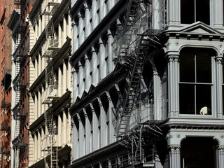 Cast iron buildings in SoHo New York City
