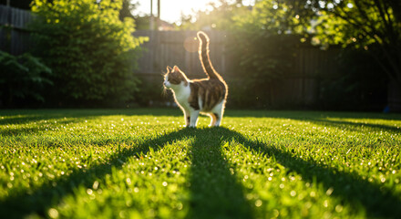 The Abstract Art of a Calico's Shadow