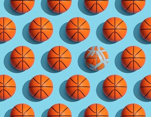 Striking Basketball Pattern with a Distinctive Element