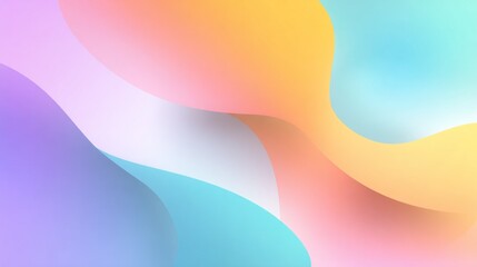Flat pastel gradient background, smooth flowing colors, minimal design, high resolution.