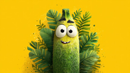 Vibrant tropical plant with lush green leaves, expressive foliage, natural beauty, decorative greenery, and healthy growth in outdoor environment