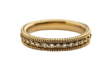 Classic Beaded Edge Jewelry Design on white background