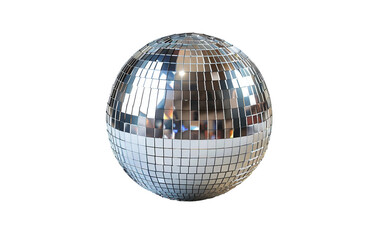 Small Reflective Disco Ornament on white background