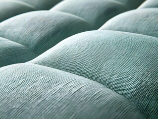 Obraz premium Closeup Teal Textured Fabric Upholstery Detail
