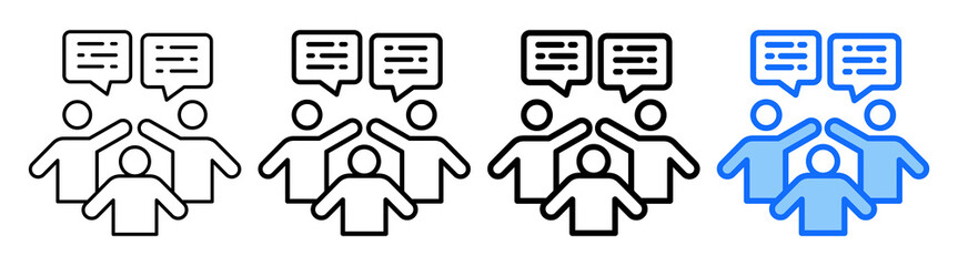 Mentoring Engagement Icon Different Style Outline Collection Set