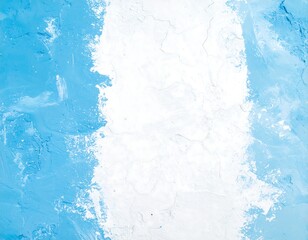 Abstract painted texture of light blue and white