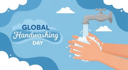 Promote hygiene and wellness with dynamic Global Handwashing Day visuals for awareness campaigns
