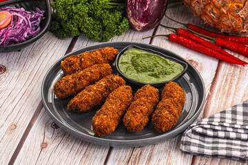 Indian minced meat kebab kofta