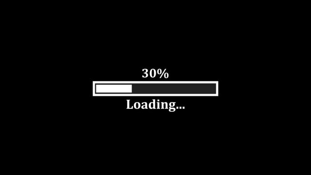 Loading Progress Bar Animation &ndash; Smooth Dynamic Motion Graphic Visualizing Data Processing, Task Completion, User Interface Feedback, 4K Stock Video.