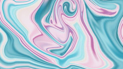 Abstract Fluid Art in Teal, Pink, and Lavender Swirls.