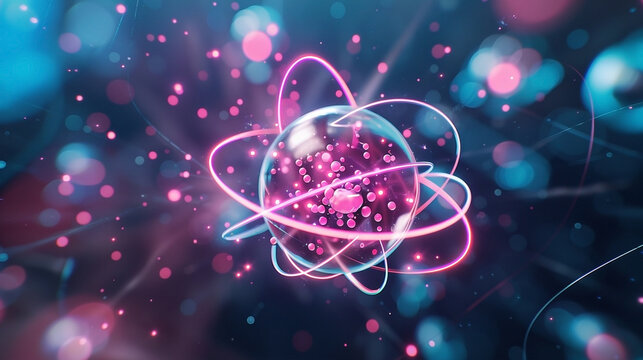 Captivating Atomic Structure Displaying the Intricate Beauty of Scientific Abstraction