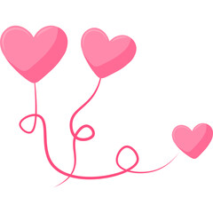 Valentine Love Balloon with Ribbon