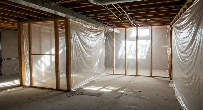 Basement renovation underway