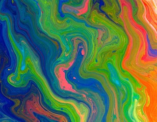 Obraz premium Vibrant swirling abstract painting