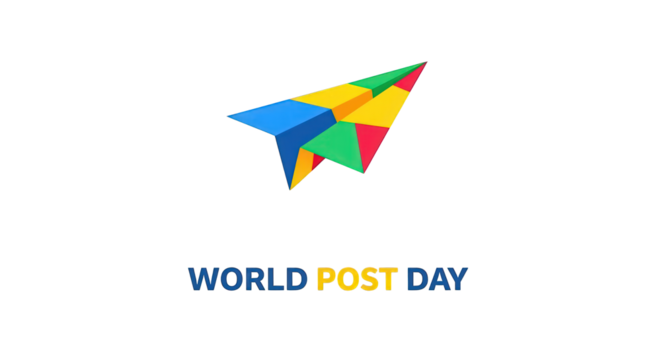 Paper airplane design for World Post Day