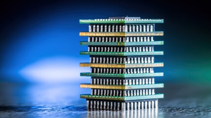 Stacked computer chips