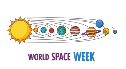 Solar system graphic for World Space Week