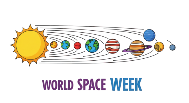Solar system graphic for World Space Week