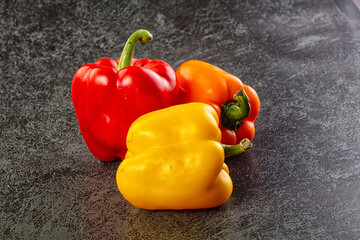 Red, yellow, orange bell pepper