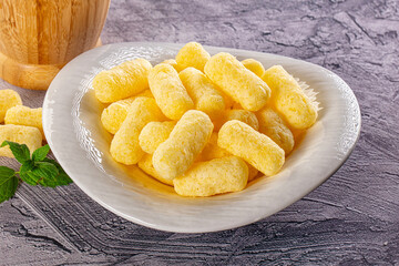 Golden crispy sweet corn sticks