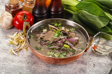 Vietnamese cuisine - Pho Bo soup with beef