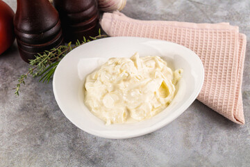 Italian soft young cheese stracciatella