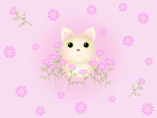 シロネコの背景　E-2