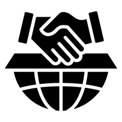 Global Cooperation glyph icon