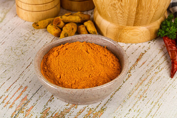 Tumeric curcuma powder for culinary