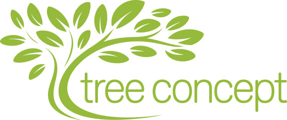 Eco tree logo, green nature emblem, sustainable brand identity, minimalist design, organic concept, environmental symbol, modern vector, clean layout