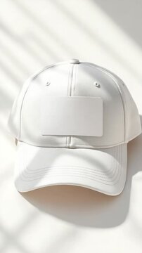 Blank white baseball cap mockup