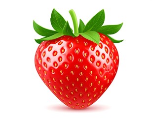 Close-up of a vibrant red strawberry