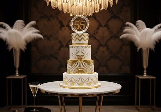 Happy Elderly Man Celebrating His 81st Birthday with a Travel-Themed Party, Globe, Vintage Suitcase, and Cake