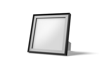 Low Angle View of Square Photo Frame, 3d Illustration