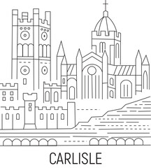Carlisle City Line Draw Simple Minimalist