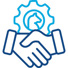 Strategic Partnership line color icon