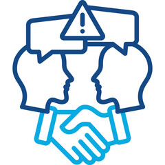 Conflict Resolution line color icon