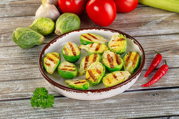 Vegan cuisine - Grilled brussels sprouts