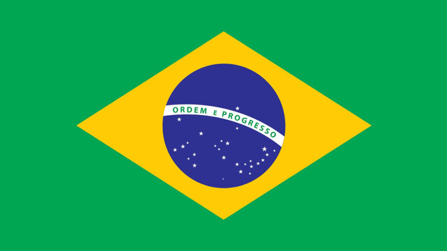 brazil flag illustration suitable for banner or background. brazil national flag vector illustrator image.